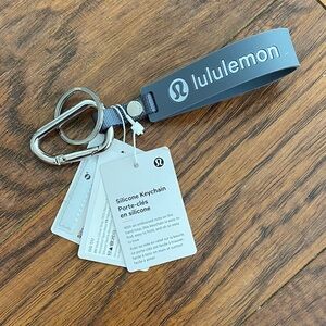 Lululemon Athletica Gray Silicone Keychain